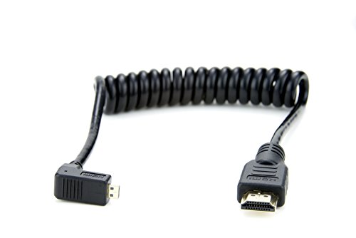 Atomos Right-Angle Micro to Full HDMI Coiled Cable (11.8 to 17.7