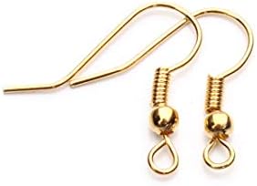 100-Piece22KGoldPlatedSurgicalSteelEarringHooks,Hypo-Allergenic