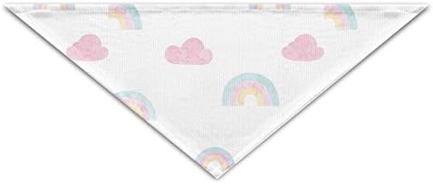 Pet Dog Bandana Scarf Triangle Bibs Lovely Colouds Printing Neckerchief,Birthday Accessories For Small To Large Cats Pets