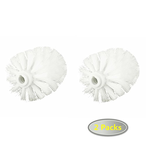 LUTAVOY Toilet Brush Head 2 Packs LS16 Toilet Brushes Head Replacement White