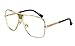 GAMT Retro Square Gold Frame Aviator Men's Goggles Plain Glasses Gold-clear