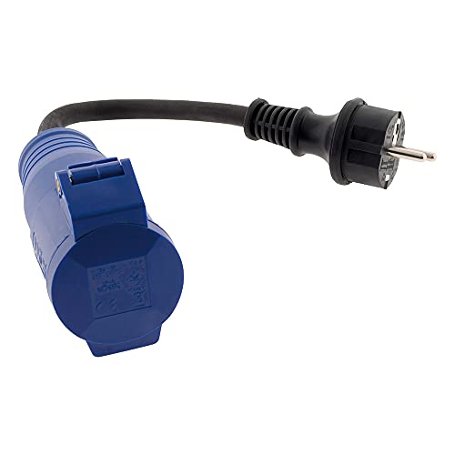 - Adaptateur Caravane Femelle CEE17 en mâle 16A - Bleu