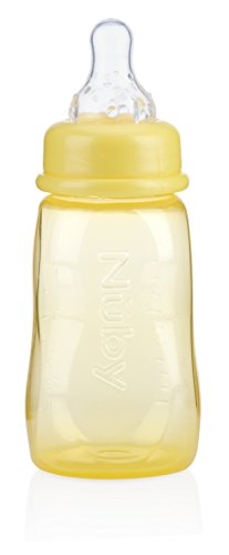 Nuby Standard Neck Tinted Feeding Nurser, 4 Ounce, Colors May Vary