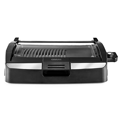 Crux Smokeless Indoor BBQ Grill with Viewing Window, Faster Preheat