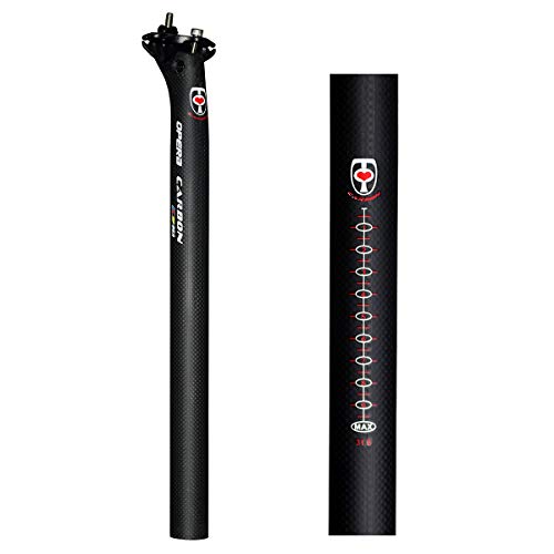 Opera Bike Seatpost Carbon Fiber Road Bike Mountain Bike Offset Seat Post - 27.2/31.6 mm Diameter Bicycle Seat Post (31.6x400 mm)