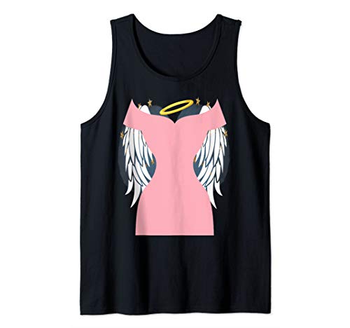 Angel Dress Costume with Wings and Halo Tank Top