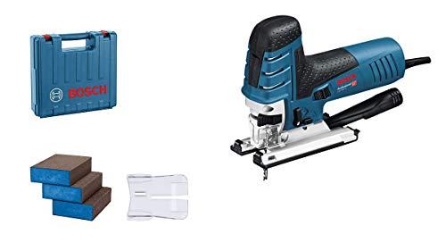 Bosch Professional Stichsäge GST 150 CE (780 Watt, inkl. 3x Schwämme, Absaug-Set, Abdeckhaube, Gleitschuh…