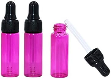 15 Pack 5ml Sample Dropper Bottles For Essential Oil,Pink Glass Vials Aromatherapy Fragrance Perfume Dropper Bottles With Glass Pipettes