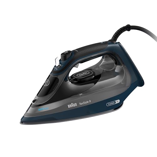Braun TexStyle 9 SI9682 DB Dampfbügeleisen mit FreeGlide 3D Technologie, Vertikaldampf, Anti-Tropf-Funktion, Selbstreinigungsfunktion, 330 ml Einfüllö