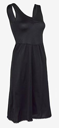 Clemo Women's Touch of Comfort Nylon Cling-Free Slip Dress, 24-36 Length, Black