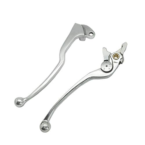 Lefossi Motorcycle Replacement Brake Clutch Hand Lever Sets Pairs For Suzuki GSR 750 2011-2012 GSR 650 2006-2011 DL650 V-Strom 2004-2006 SFV650 GLADIUS 2009-2012 Polished Silver - Thumbnail 2