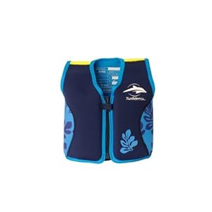 Schnorchelmasken 31nYLZh5JTL. SS300 Kinder-Schwimmweste aus Neopren, navy/blue palm, Konfidence Jacket Größe: 12-16 kg (2-3 Jahre), Brustumfang 56 cm