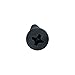 100 Pack Rok Hardware #10 x 1 Coarse Deep Thread Pan Head Screws Black Phosphate Wood MDF ROKS10X1PPCBP