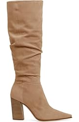 PiePieBuy Womens Faux Suede Knee High Boots Pointed