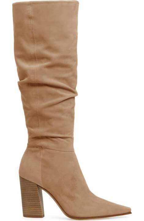 PiePieBuy Womens Faux Suede Knee High Boots Pointed