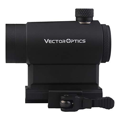 TAC Vector Optics Maverick 1x22 T-1 Tactical Compact Red Dot Sight Scope with Quick Release QD Mount for Rifles Handguns Airsoft Color Black