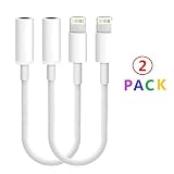 2 Pack 3.5 mm Headphone Jack Adapter, BYXN, Connector for iPhone 7/7 Plus, Earphone Adapter for iPhone 8/8 Plus, Accessories for iPhone X, iPad, iPod Touch, and More(White)