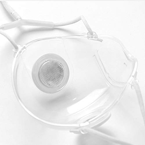 WFeieig Novelty Clear Face Covering,Super Stretchy Earloop Transparent Mouth Bandanas with Valve,Stylish and Simple