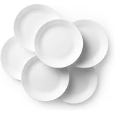 Corelle White Winter Frost Glass Dinner Plates Chip &amp; Crack Resistant Glass Dinnerware Set Plates, 10-1/4" Dia. (Pack of 6 Plates)