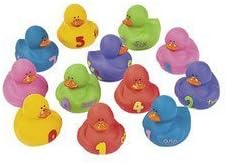 Rubber Ducks Educational Products - 12 pc 1-2-3 Counting Learning to Count Rubber Duckie Ducky Ducks - Ducks wearing 0 through 9 help kids learn to count by Rubber Ducky