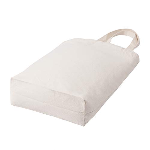 Premium Heavy Duty Large (15x15x4 Inch) Natural Canvas Tote Bags with Bottom Gusset (6 Pack) for Cra - //medicalbooks.filipinodoctors.org