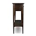 Teegan Solid Wood Hall Entryway Console Sofa Table with Shelf and Two Drawers, Chocolate Oak Brown, Perfect for Entryways, Hallways, and Living Rooms – Leick Home, 10075-CH