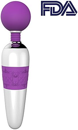 Cordless Electric Wand Massager HandHeld by APRIL 14TH - Strongest Therapuetic Vibrating Stimulator! Massage Neck,Shoulder,Back,Leg,Foot &amp; Muscle Aches - Magic Stress Away - USB Rechargeable (Purple)