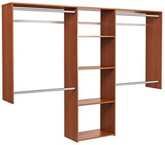 Easy Track OK1460-C 4 to 8 ft. Wide Closet Kit, Natural Cherry