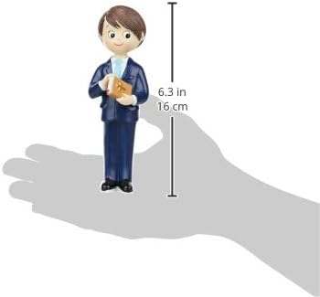 Mopec Figure for Communion Child with Suit and Bible in Hand, Polyresin, Navy Blue, 6.5x6.5x17cm, 6.5x6.5x17 cm - Image 4