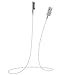 BlueFire USB Magnetic Charging Cable LED Charger Adapter for Sony Xperia Z1 Mini Z2 Table Z3 Compact 3ft (Sliver)