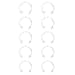 Ruifan 10pcs Clear UV Flexible Acrylic 3mm Ball CBR Non-Piercing Fake Nose Septum Horseshoe Earring Eyebrow Tongue Lip Piercing Ring 16G 10mm