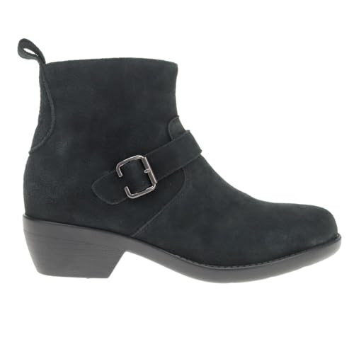 Propét Women's Memphis Ankle boot, Black Suede 9 Medium US