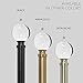 Ivilon Drapery Treatment Window Curtain Rod - Acrylic Ball 1 inch Pole. 28 to 48 Inch. Warm Gold