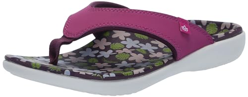 Spenco Women’s Yumi Wanderlust Flip-Flop, Plum, 8 Wide