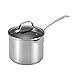 Circulon Genesis Stainless Steel Sauce Pan/Saucepan with Straining and Lid, 3 Quart