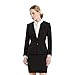 Women Business Suit Set for Office Lady Two Pieces Slim Work Blazer & Skirt (Black, 2)