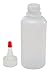 Vestil BTL-RC-4 Low Density Polyethylene (LDPE) Round Squeeze Dispensing Bottle with Removable Red Cap, 4 oz Capacity, Clear