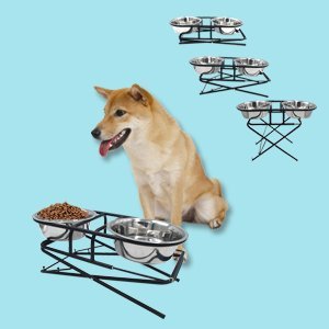 Stainless Steel Elevated Dog Bowl And Stand Set Multi Level