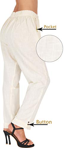 LEELA-Womens-Elastic-Waist-Drawstring-Long-Relax-Fit-Pant-with-Pocket-BeigeT22