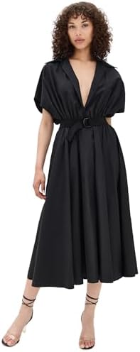 ls shoulder pad turtle flared dress Norma Kamali Women's Shoulder Pad Turtle Flared Dress, Black, XS at Amazon  Women's Clothing store