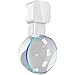 (UPGRAGE Version) Jovitec 1 Pack Outlet Wall Mount Hole-Free Stand Holder for All-New Echo Dot 3rd Gen, Compact Bracket with Cable Management, No Messy Wires, No Need to Drill Holes (White)
