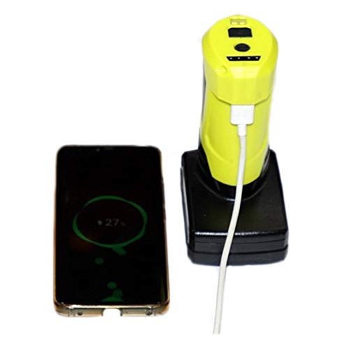 Replacement Portable Yellow Safe Charger Tools Converter USB ABS Adapter Power Source for Milwaukee Lithium Battery 12V M12 - Thumbnail 4