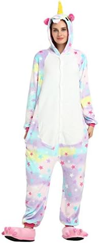 Children's Unicorn Pajamas Animal Costume Kids Kigurumi Cosplay Onesie Halloween Gift (Age:4-5Years (Height 39.4-43.4 Inch), Star Unicorn)