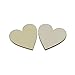 Fyess 150PCS 4CM Wooden Blank Love Hearts Crafts Decor for Arts & Crafts Projects, Ornaments, Wedding Table Scatter Decoration.