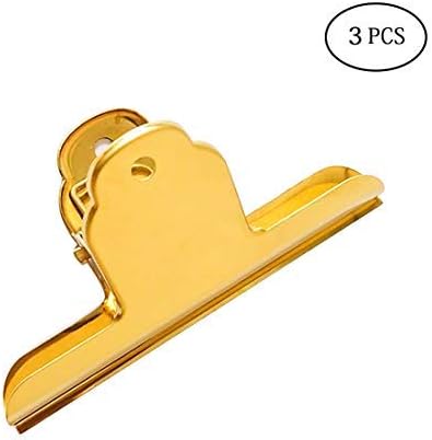 JOMA E-Shop Large Clips Gold, Stainless Steel Binder Clips for for Drawing Board,Documents, Files, Pictures - Image 3