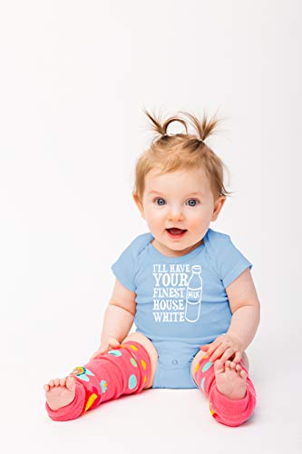 I'll Have Your Finest House White - Wine Lover - Funny Cute Infant Creeper, One-Piece Baby Bodysuit (Light Blue, Newborn)