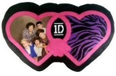 1D (One Direction) Black and Zebra Print Heart Plush Pillow