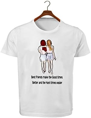Felicity Unisex Male Female Kids Micro Poly Printed White T-Shirt ' On Best Friend Makes The Good