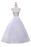 Dresstore Women's Bridal Petticoats Ball Gown A Line Crinoline Slip for Wedding Party -White1