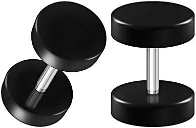 BIG GAUGES Pair of Surgical Steel Acrylic 16g Gauge 1.2mm Fake Illusion Plugs O-Rings Piercing Jewelry Ear Cheater Earring Lobe